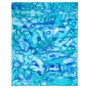 Hand Crafted Blue and White Abstract Design 11x14 Inches Canvas Painting